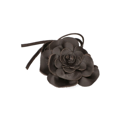 Черна чанта от естествен велур с цвете- EGO 11380