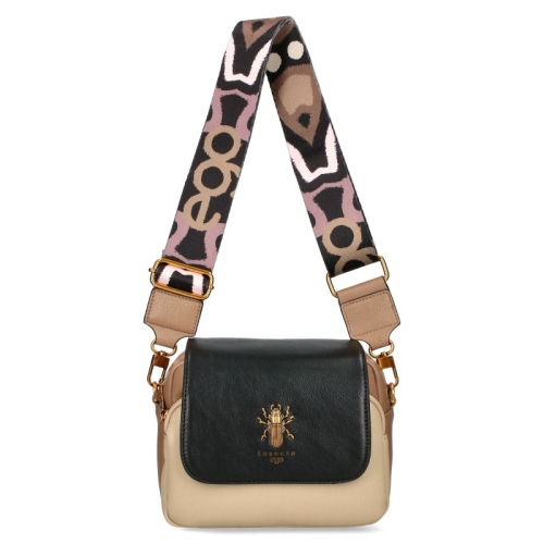 Бежова чанта с два сменяеми капака и дълга дръжка- EGO 11382