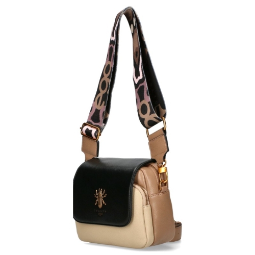 Бежова чанта с два сменяеми капака и дълга дръжка- EGO 11382