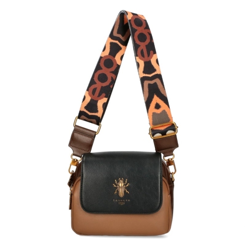 Кафява чанта с два сменяеми капака и дълга дръжка- EGO 11383