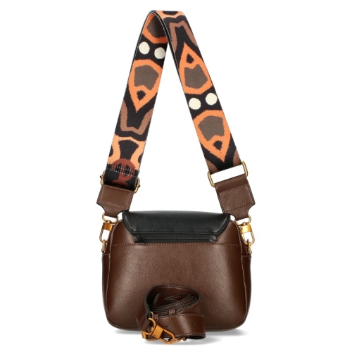 Кафява чанта с два сменяеми капака и дълга дръжка- EGO 11383