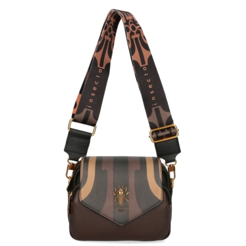 Чанта от естествена кожа с два сменяеми капака и скарабей- EGO 11388