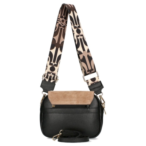 Кафява чанта от естествен велур и кожа с два сменяеми капака- EGO Insecta 11403