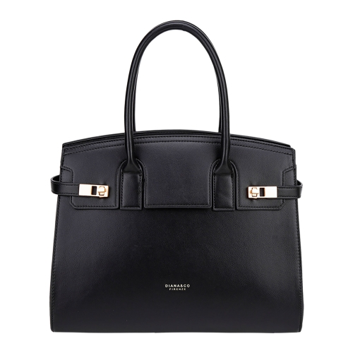 Твърда дамска чанта в черен цвят- DIana&CO 11407
