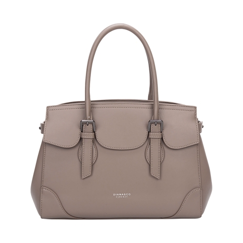 Дамска стилна чанта в цвят какао с дълга дръжка- DIana&CO 11411