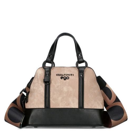 Твърда чанта бежово с черно- EGO Creativiti 11426