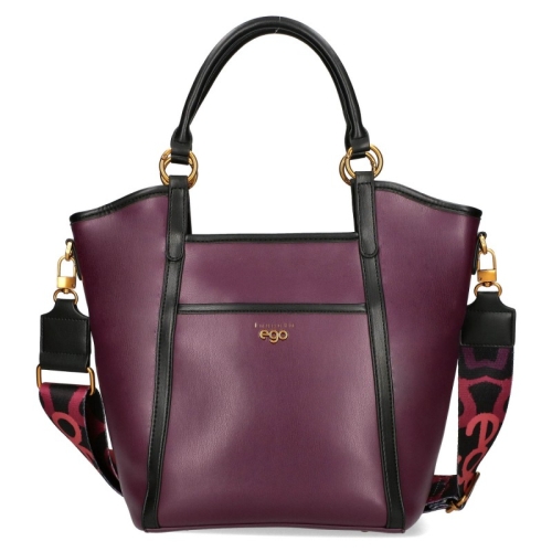 Чанта с дълги дръжки за рамо цвят бурдунди - EGO 11431