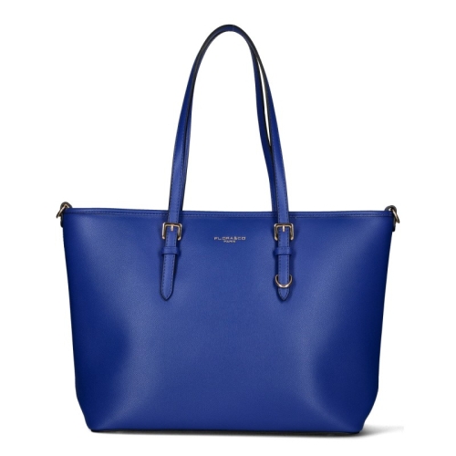 Синя дамска чанта с дълги дръжки- LORA&CO 11454