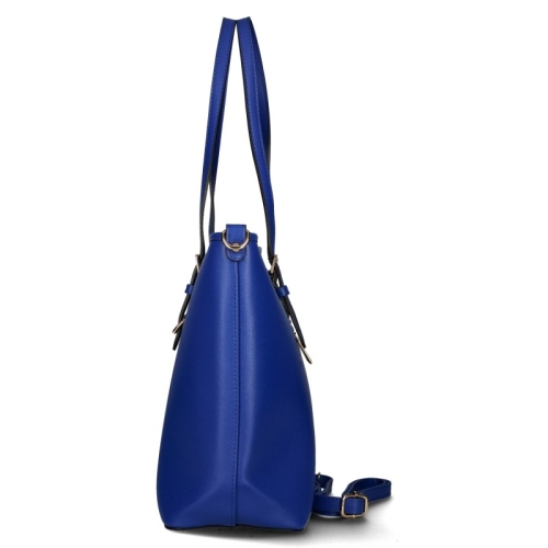 Синя дамска чанта с дълги дръжки- LORA&CO 11454