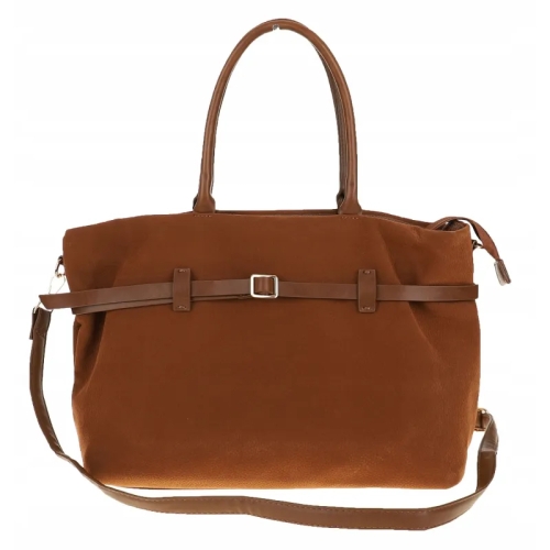 Голяма кафява чанта с преграда- Darena Brown 11455