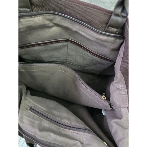 Голяма чанта от велур в керемиден цвят- Darena 11456