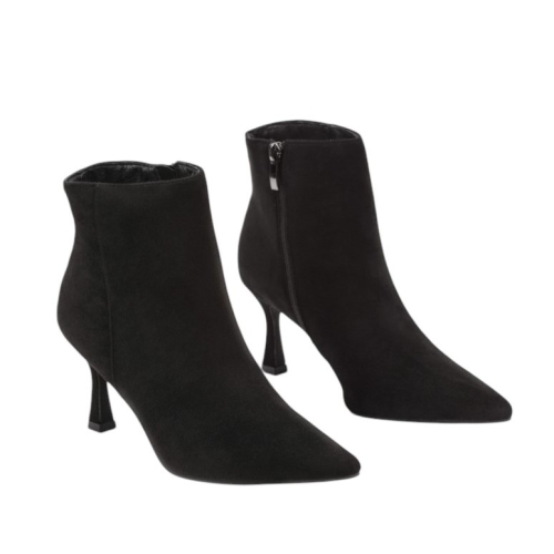 Елегантни велурени боти в черен цвят- Sindi Black 11541