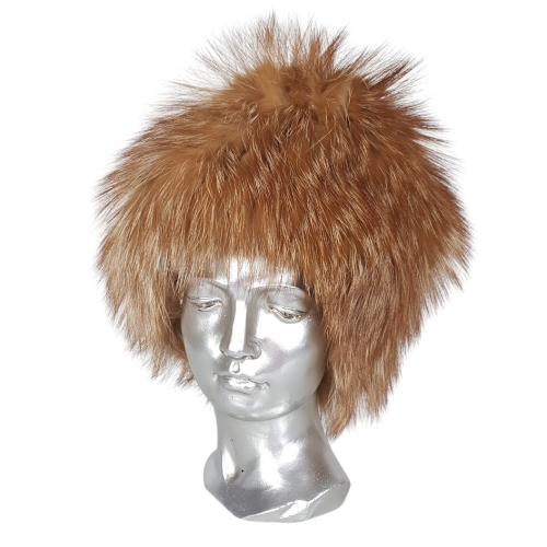 Луксозна шапка от естествен косъм на лисица- Maraq 11560