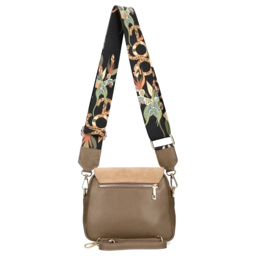 Чанта от естествена кожа с две отделения- EGO Beige 11584