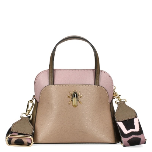 Чанта от естествена кожа с две лица- EGO Beige 11586