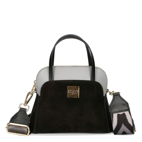 Сива чанта от естествена кожа с две лица- EGO Grey 11587