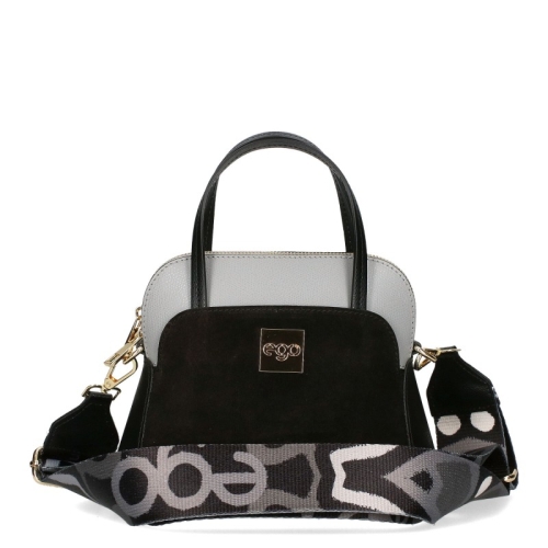 Сива чанта от естествена кожа с две лица- EGO Grey 11587