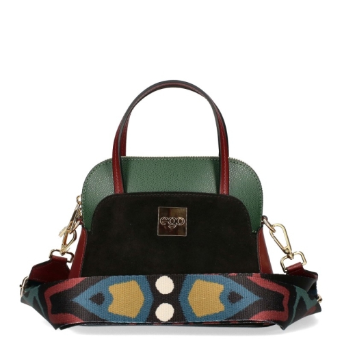 Синя чанта от естествена кожа с две лица- EGO Blue 11588