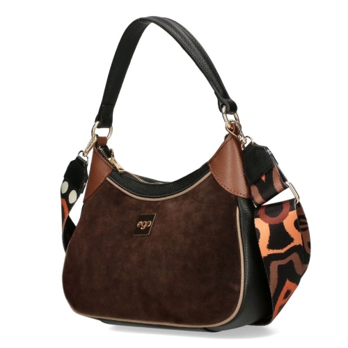 Кафява чанта от естествен велур- EGO Braown 11591