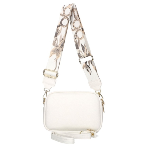 Бяла чанта за през рамо с две отделения- EGO White 11595