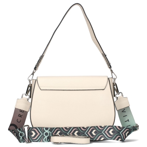 Бяла чанта от естествена кожа с дълга дръжка- EGO White 11598