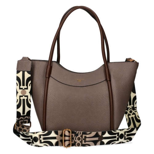 Кафява дамска чанта с дълги дръжки за рамо- EGO Inesecta 11599