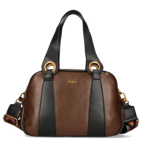 Кафява чанта тип куфарче с две отделения- EGO Brown 11607