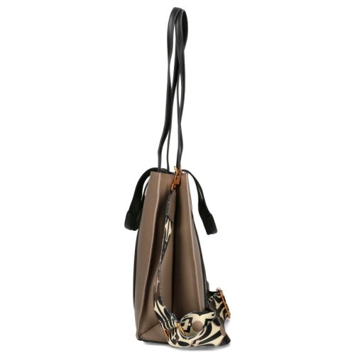 Голяма чанта с дълги дръжки за рамо цвят таупе- EGO Insecta 11610