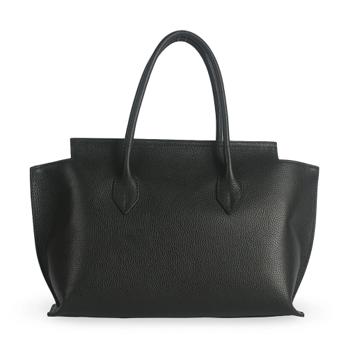 Тъмно кафява чанта от естествена кожа с преграда- Steisi Broun 11617