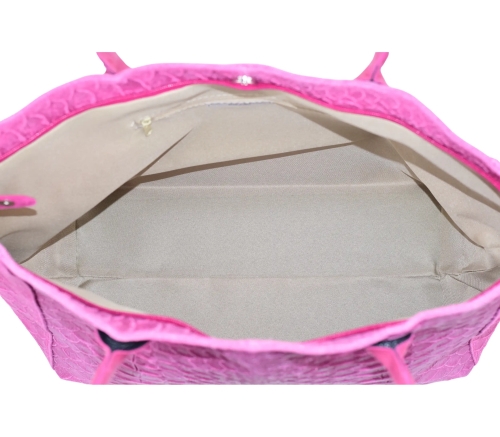 Чанта от естествена кожа в цвят фуксия- Frea Fuchsia 11619