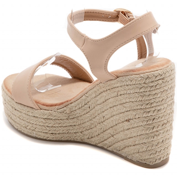 Бежови сандали на платформа- Sidni Beige 5926