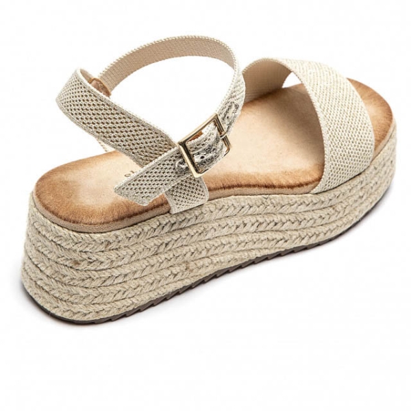 Дамски сандали на платформа- Krina Beige 5989