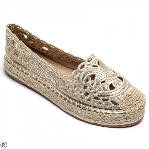 Златисти еспадрили- Klaudia Gold 10395
