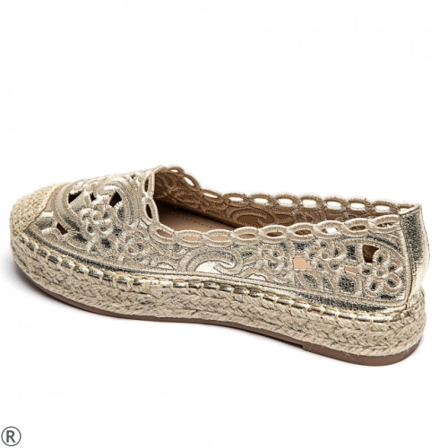 Златисти еспадрили- Klaudia Gold 10395