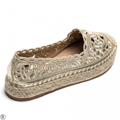 Златисти еспадрили- Klaudia Gold 10395