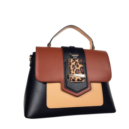 Дамска чанта с леопардов акцент- Duki&Daso 11624