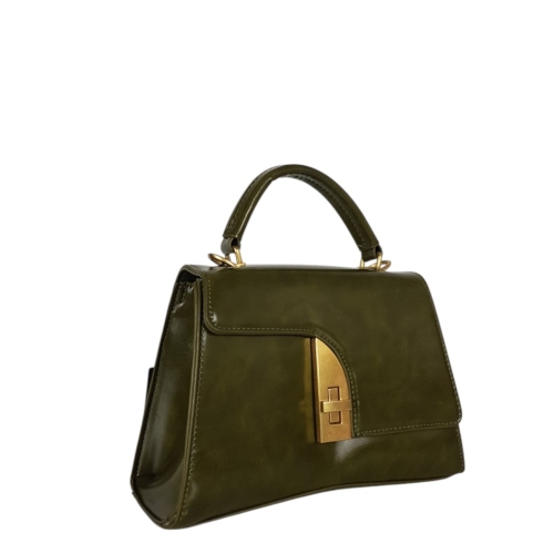 Елегантна зелена чанта с дълга дръжка- Duki&Daso 11644