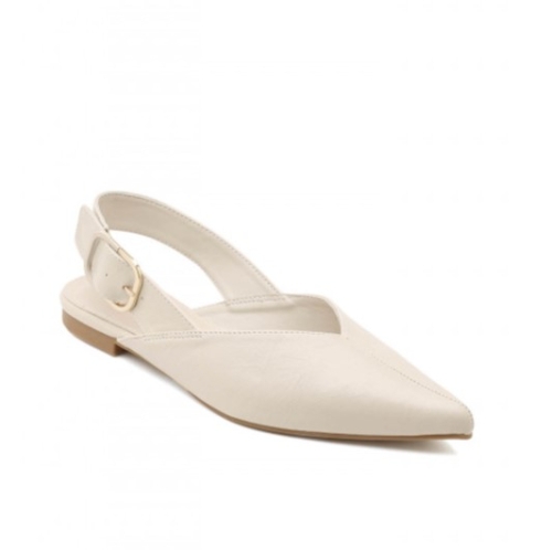Бежови обувки Slingback с отворена пета- Gracey Beige 11665
