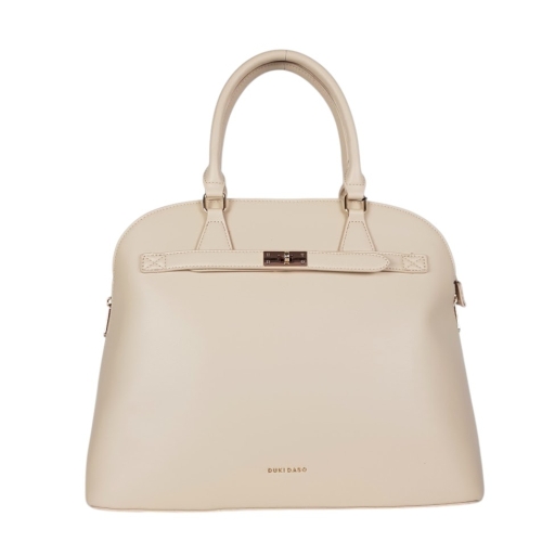 Бежови ботуши на широк ток- Greta Beige 11548