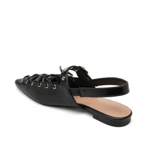 Черни обувки Slingback с отворена пета- Gracey Black 11735