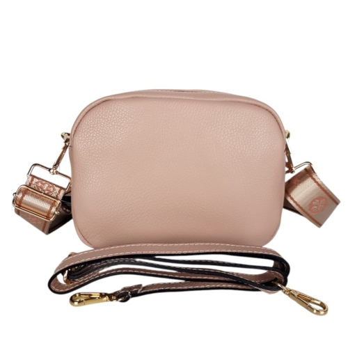 Чанта от естествена кожа с две отделения- Vera Pink 11743