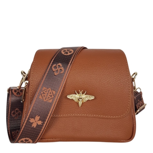 Кафява чанта от естествена кожа - Selin Brown 11749