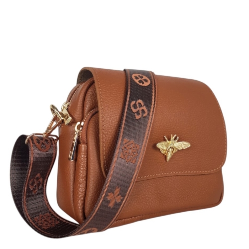 Кафява чанта от естествена кожа - Selin Brown 11749
