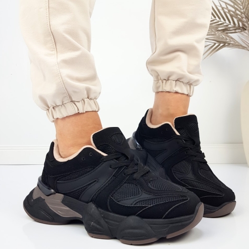 Черни дамски маратонки - Klaudiq Black 11760