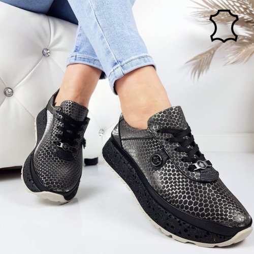 Спортни обувки от естествена кожа- Nora Grey 11802