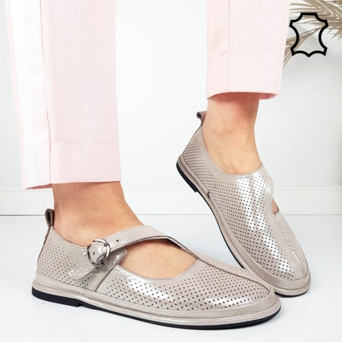 Мокасини от естествена кожа- Greta 11821