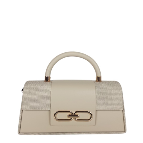 Стилна бежова чанта тип куфарче- Des Beige 11907