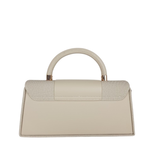 Стилна бежова чанта тип куфарче- Des Beige 11907