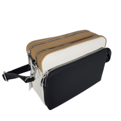 Чанта за през рамо с две отделения- Hana Black 11908