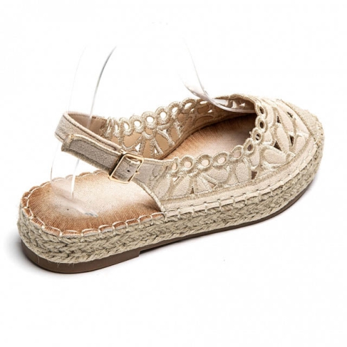 Дамски еспадрили с отворена пета- Ira Beige 11915
